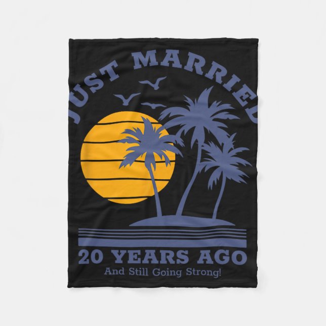 Cobertor De Velo Casal Romântico - Casamento 20 Anniversa (Frente)