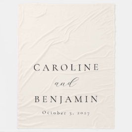 Cobertor De Velo Casamento de Caligrafia de Ivory Minimalista Elega