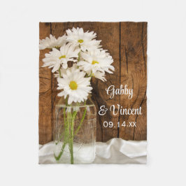 Cobertor De Velo Casamento de Mason Jar e White Daisies Country