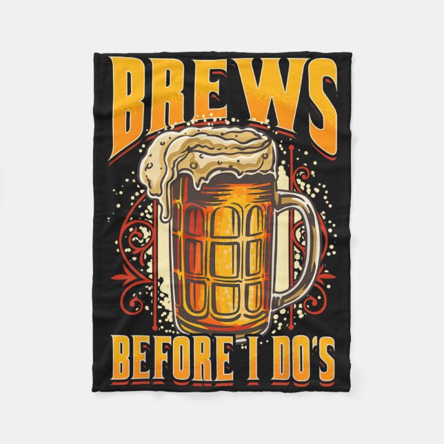 Cobertor De Velo Casamento Divertido Bebida Antes de Eu Dos Cerveja (Frente)