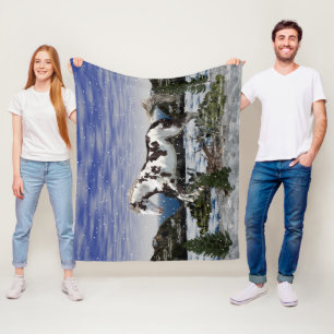 Cobertor De Velo Castanha e Pintura Branca em Neve