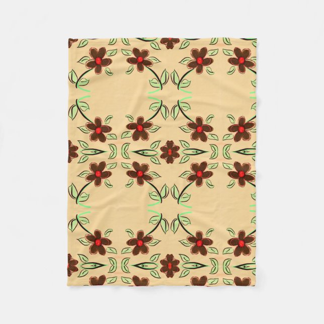 Cobertor De Velo Castanho De Chocolate E Sabão Vermelho (Frente)