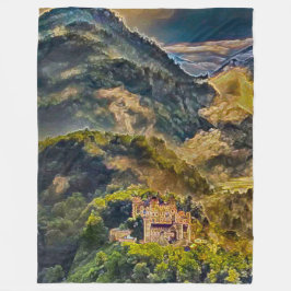 Cobertor De Velo Castelo Neuschwanstein, Alemanha, Arte acrílica