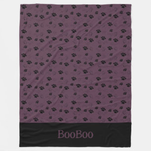 Cobertor De Velo Cat Blanket Paws Personalizado Nome Plum Italiano
