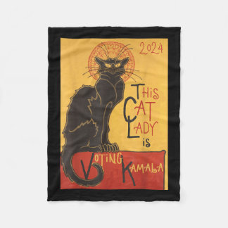 Cobertor De Velo Cat Lady Kamala Le Chat Noir Funny Ballot
