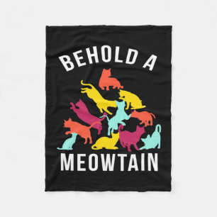 Cobertor De Velo Cat Lover Behold A Meowtain
