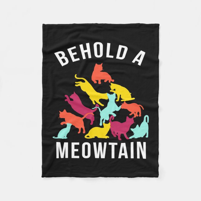 Cobertor De Velo Cat Lover Behold A Meowtain (Frente)