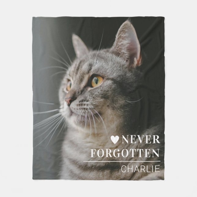 Cobertor De Velo Cat Memorial Gift | Pet Loss Keepsake (Frente)