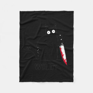 Cobertor De Velo Cat O Que_ Engraçado Camisa Negra De Gato, Gato As