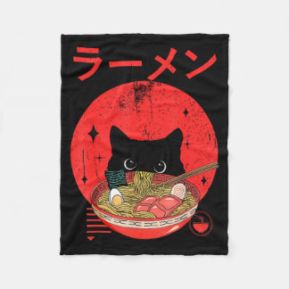 Cobertor De Velo Cat Ramen Japanese Funny Graphic Tees Kawaii Cat A