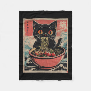 Cobertor De Velo Cat Ramen Japonês Funny Kawaii Cat Graphic Mens G