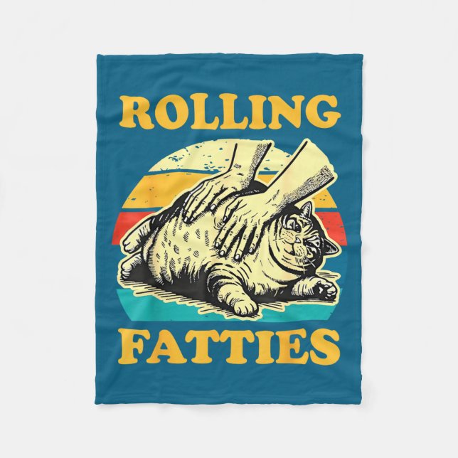 Cobertor De Velo Cat Rolling Fatties Funny For Men Women  (Frente)