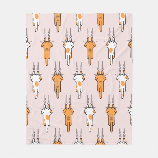 Cobertor De Velo Cat scratch seamless pattern (Frente)