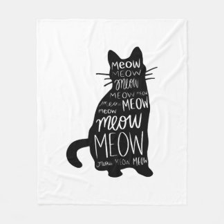 Cobertor De Velo Cat Silhouette Meow