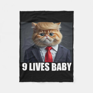 Cobertor De Velo Cat Trump 9 Lives Ba2 Memória Tremora Engraçada