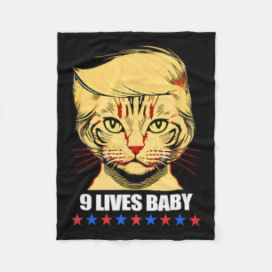 Cobertor De Velo Cat Trump 9 Vive Baby Kamala Harris Para President