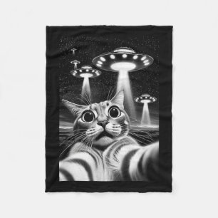 Cobertor De Velo Cat Ufo _ Memória De Invasão Engraçada Cat Ufo