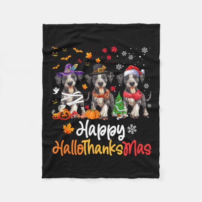 Cobertor De Velo Catahoula Leopard Dog Halloween Hallotha (Frente)