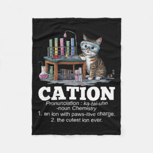 Cobertor De Velo Cation Chemistry Humor Science Professor Cat Pun D