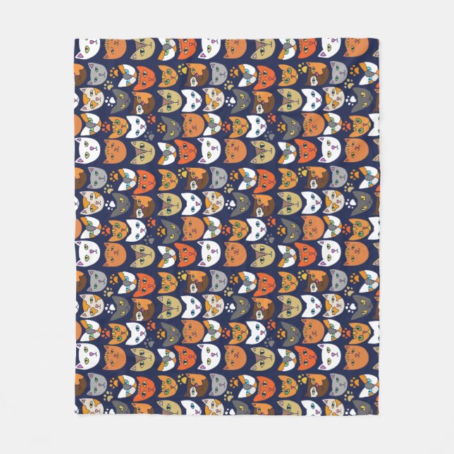 Cobertor De Velo Cats Everywhere Cat Person (Frente)