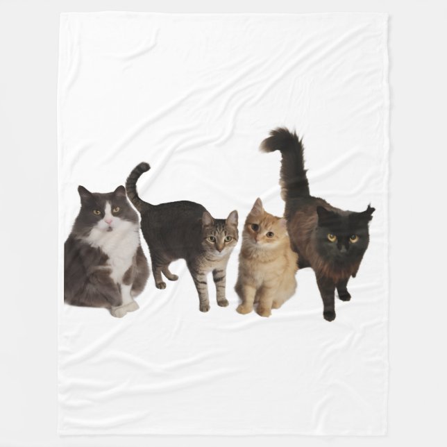 Cobertor De Velo Cats on a blanket (Frente)
