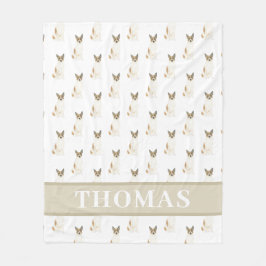 Cobertor De Velo Cattledog Heeler (Vermelho Branco) Rosa & Branco