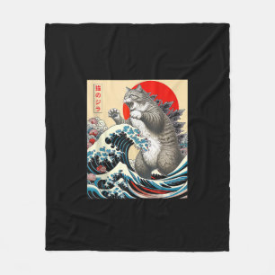 Cobertor De Velo Catzilla Cat Arte Japonesa Bonita presentes Para H