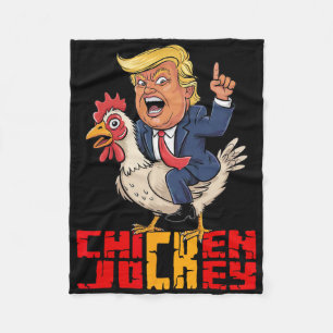 Cobertor De Velo Cavaleiro de Frango Trump Meme Político Divertido