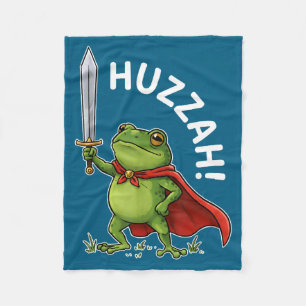 Cobertor De Velo Cavaleiro Sapo Huzzah Espada Divertida Meme Sapo C