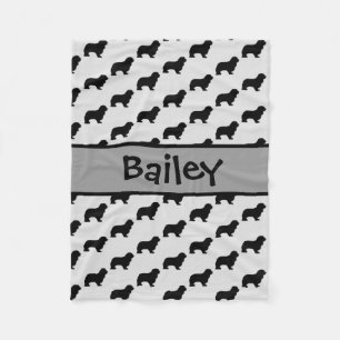 Cobertor De Velo Cavalier King Charles Spaniel Dog Silhouette