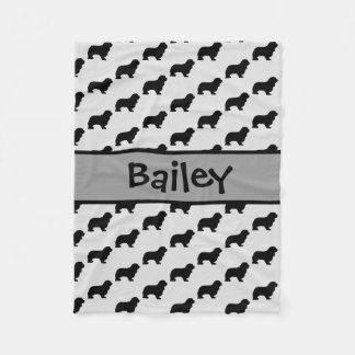 Cobertor De Velo Cavalier King Charles Spaniel Dog Silhouette