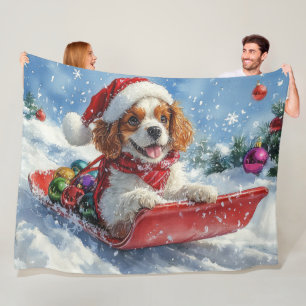 Cobertor De Velo Cavalier King Charles Spaniel Dog Sledge Natal