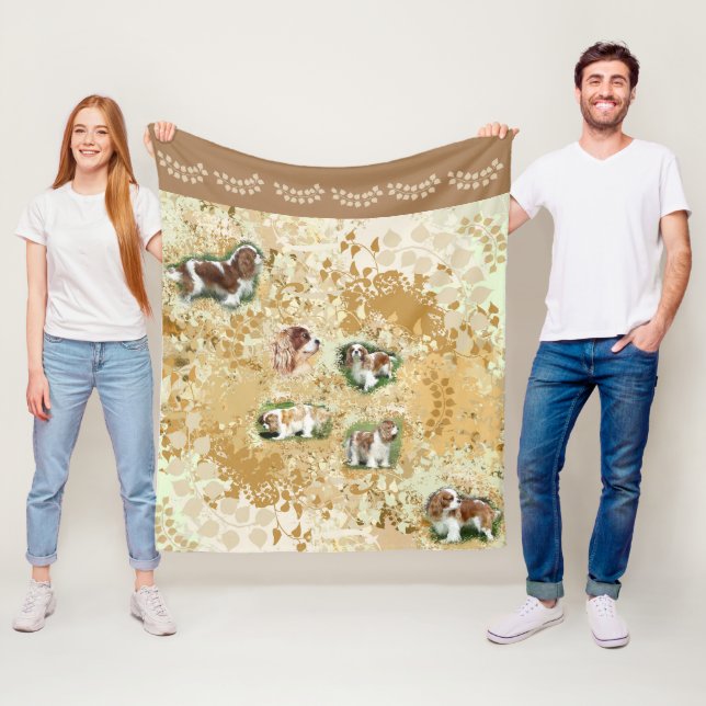 Cobertor De Velo Cavalier King Charles Spaniel Fleece Blanket (In Situ)