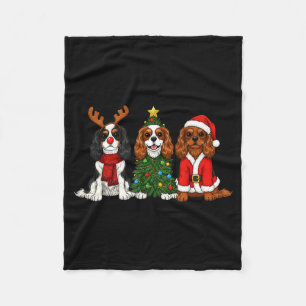 Cobertor De Velo Cavalier King Charles Spaniel Natalino Papai Noel