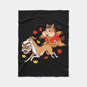 Cobertor De Velo Cavalo Chinês Borzoi Engraçado Crianças Homens Mul