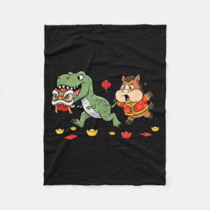 Cobertor De Velo Cavalo Chinês T Rex Engraçado Crianças Homens Mulh