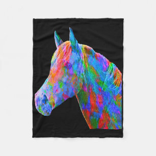 Cobertor De Velo Cavalo Colorido Horse-back Andando Sobre Artsy Ho