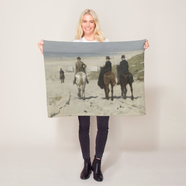 Cobertor De Velo Cavalo da Manhã na Praia (por Anton Mauve) (In Situ)