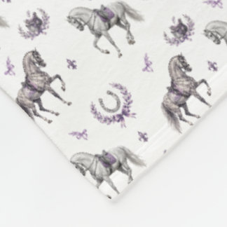 Cobertor De Velo Cavalo de Dressage Elegante e Ferradura Aquarela