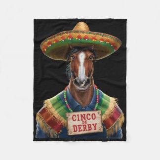 Cobertor De Velo Cavalo Engraçado Corrida Vintage Cinco De Der1 