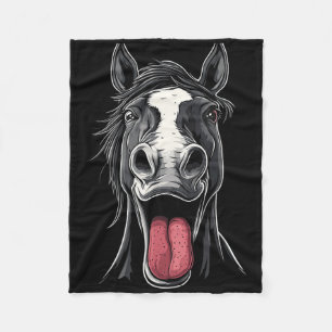 Cobertor De Velo Cavalo legal Mostrando Cavalos De Língua Que Andam