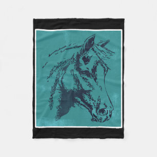 Cobertor De Velo Cavalo Retro. Vintage Horseback Riding Equestrian