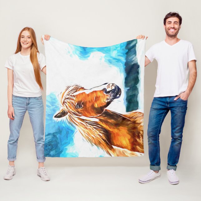 Cobertor De Velo Cavalo vermelho no céu Flórida Blanket (In Situ)