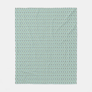 Cobertor De Velo Cavalo Zigzag Padrão Aquamarine Fleece Blanket