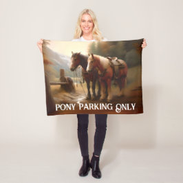 Cobertor De Velo Cavalos Atrelados "Estacionamento de Pôneis"