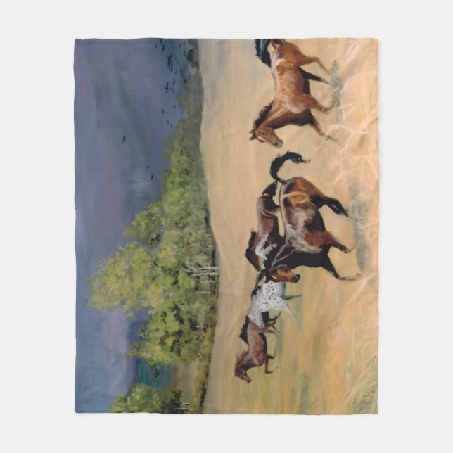 Cobertor De Velo Cavalos e Tempestade de Verão (Frente)