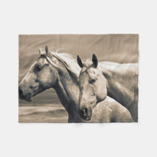 Cobertor De Velo Cavalos Quarto de Milha na Pradaria Canadense