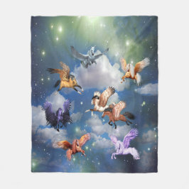 Cobertor De Velo Cavalos Voadores Coloridos de Pegasus o Mito é Rea