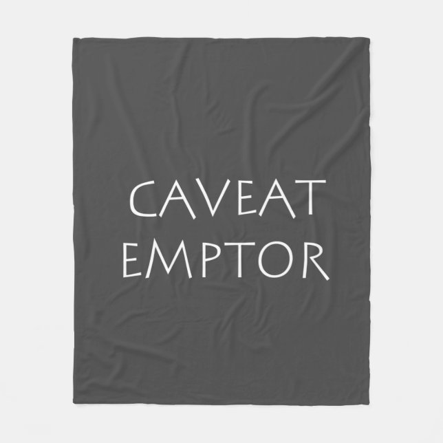 Cobertor De Velo Caveat Emptor (Frente)