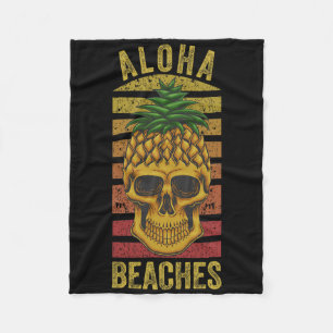 Cobertor De Velo Caveira de Abacaxi Havaiana Aloha Bebe Engraçado H